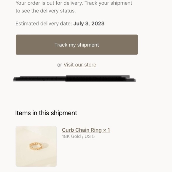 Caitlyn Minimalist Curb Chain Ring Size 5 - Picture 4 of 4